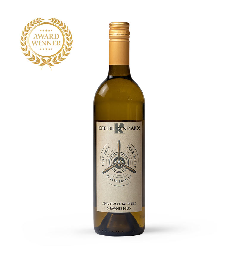 Southern Illinois Award Winning Wine Lost Prop Traminette from Kite Hill